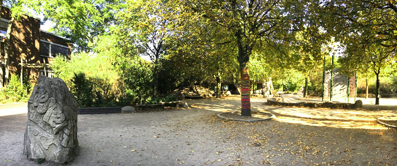 Schulbezogene Sozialarbeit an der Helmut-James-von-Moltke-Schule in Nord-Charlottenburg, Schulhof